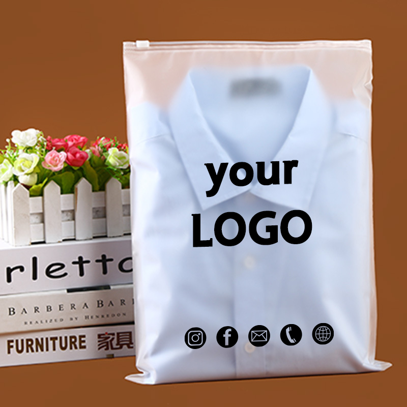 Photography Logo - 50PCSCustom Storage Frosted Zipper Bags Home