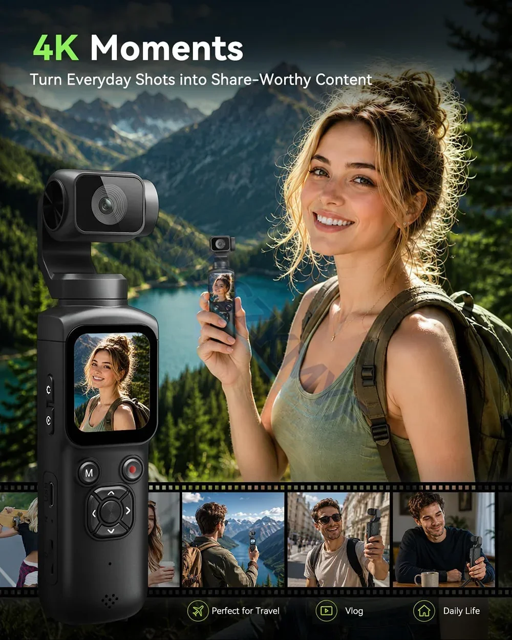 330° Face Track 4K Portable Ac - đánh giá và giá Photography Youtube
