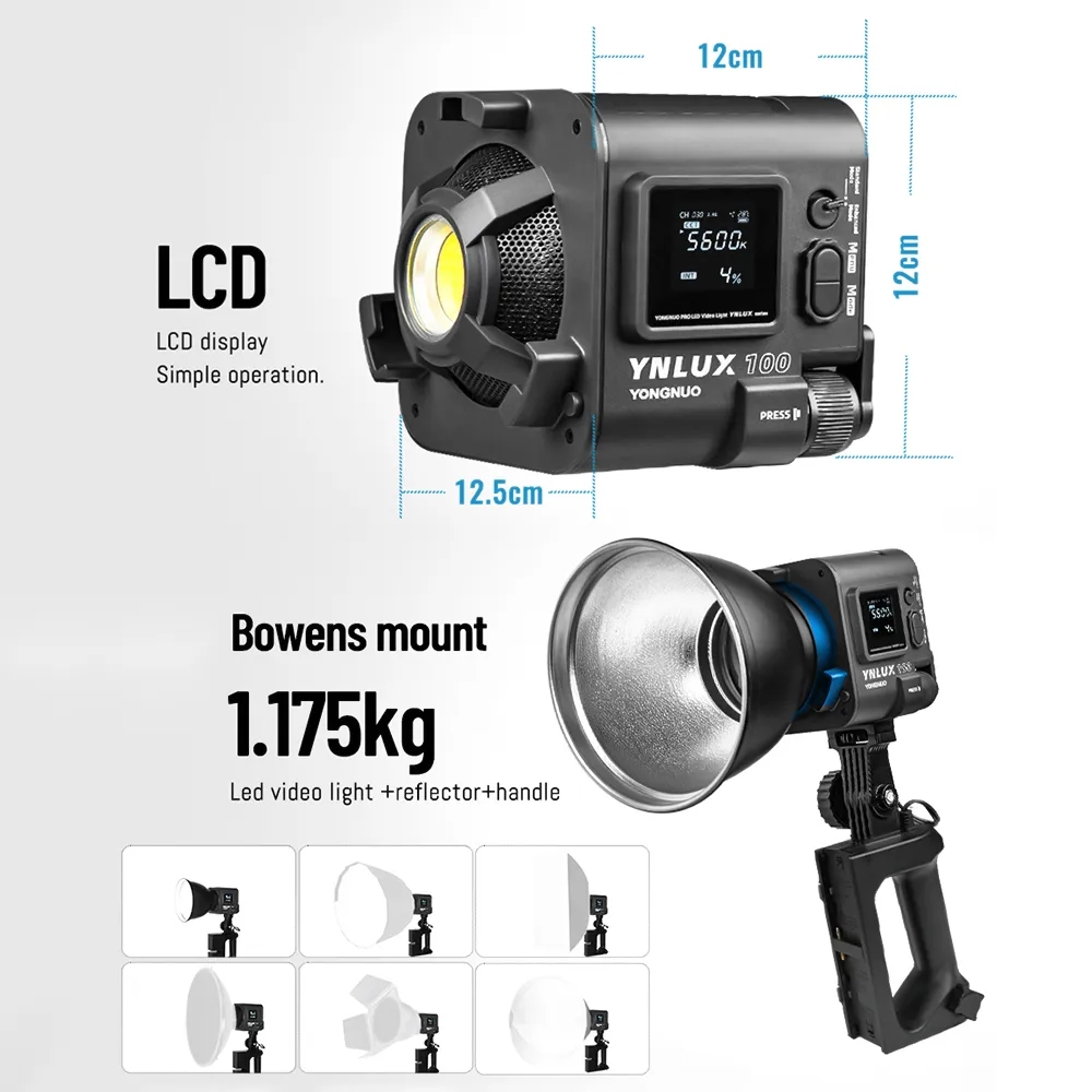 YONGNUO YNLUX100 100W 3200K-56 - đánh giá và giá Photography Videos