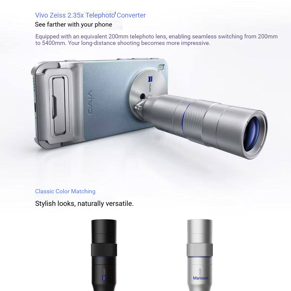 Zeiss 2.35X Telephoto Zoom Len - đánh giá và giá Photography Kit Vivo X300 Pro