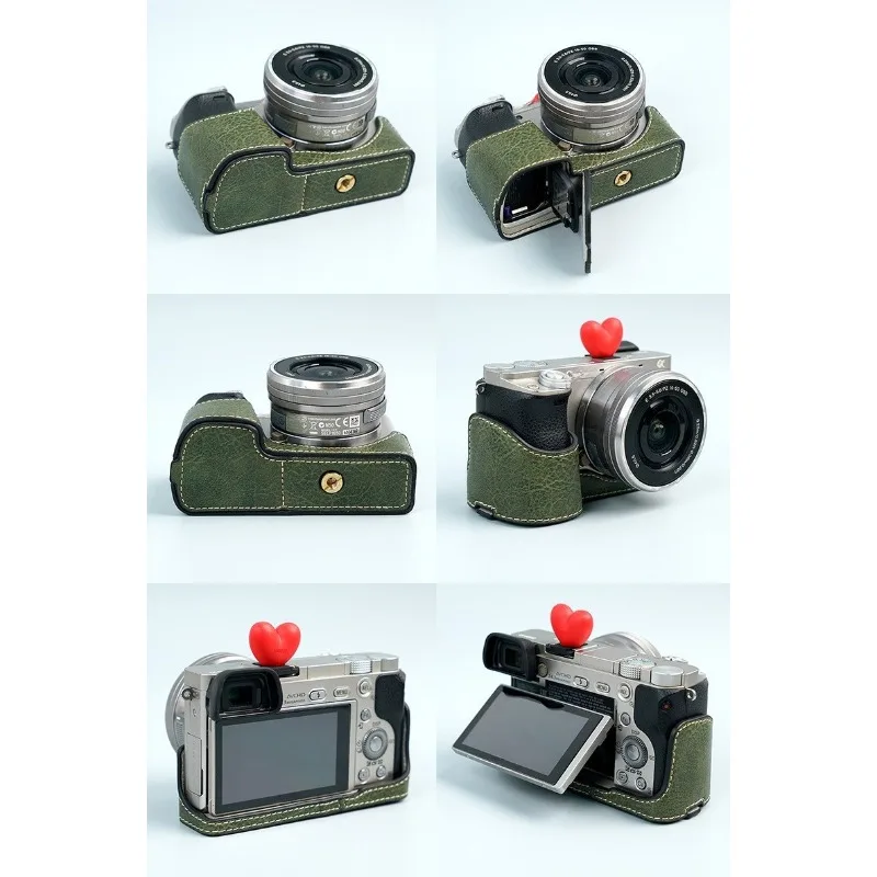 Camera Bag PU Leather Half Bod - đánh giá và giá Sony Camera A6400