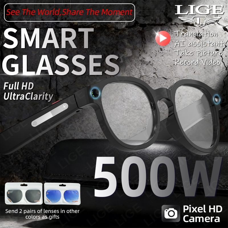 LIGE Smart Sunglasses Men with - đánh giá và giá Photography Translate