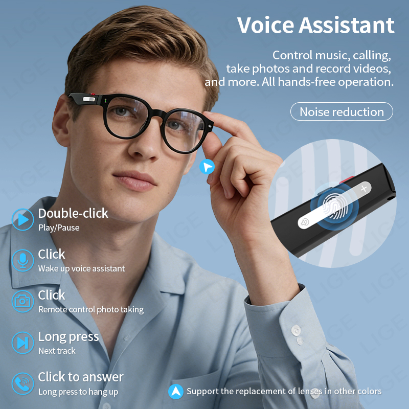 LIGE Smart Sunglasses Men with - đánh giá và giá Photography Translate