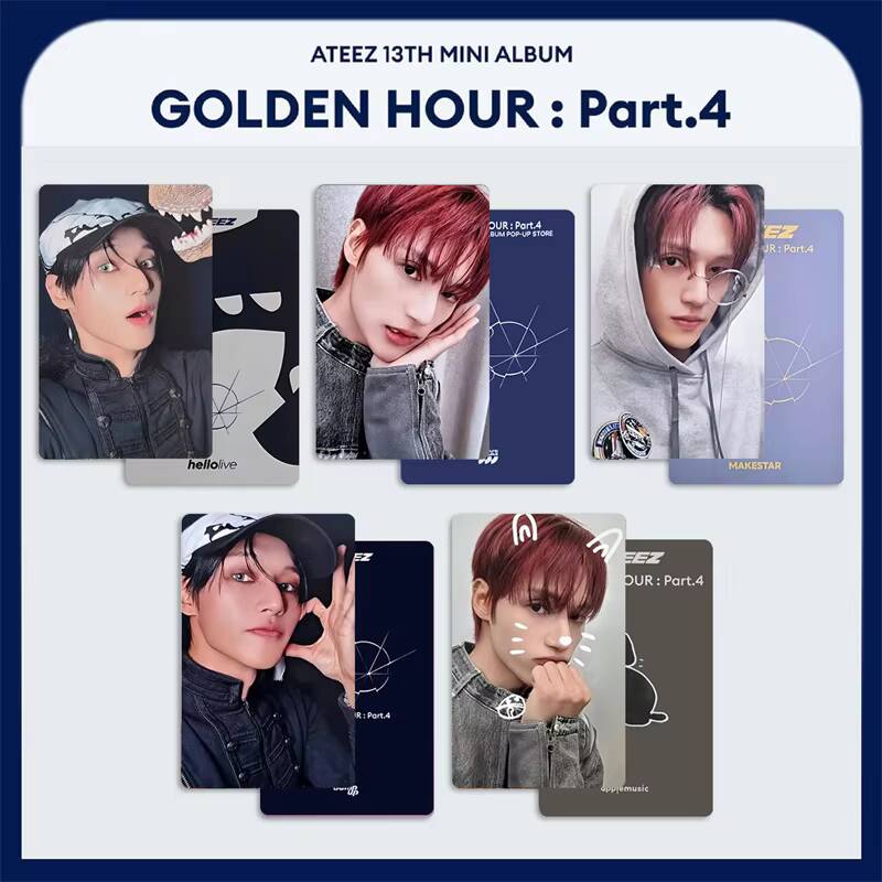 Kpop ATEEZ 5pcs/set GOLDEN HOU - đánh giá và giá Photography News