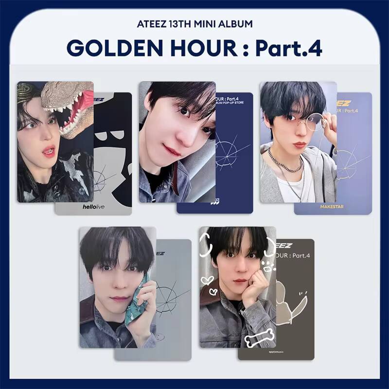 Kpop ATEEZ 5pcs/set GOLDEN HOU - đánh giá và giá Photography News
