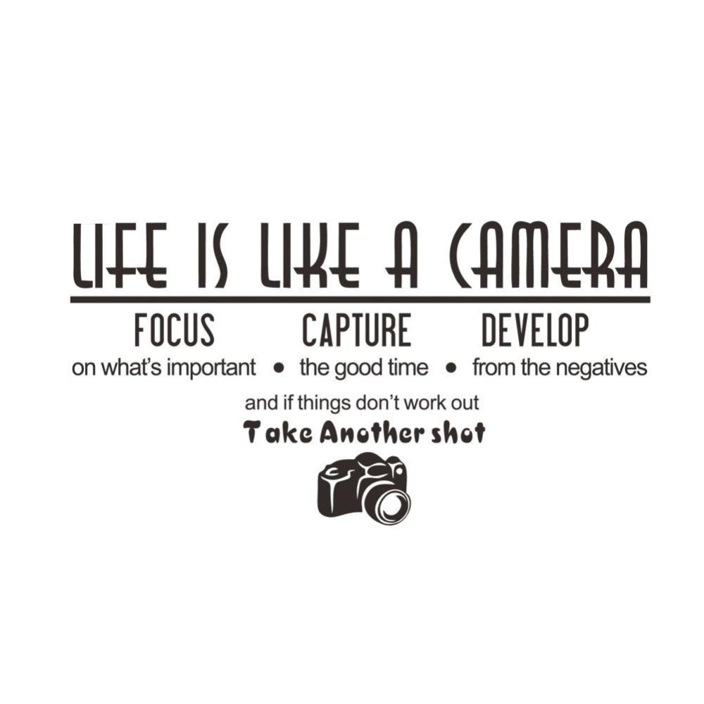 PVC Vinyl Wall Stickers 25x70c - đánh giá và giá Photography Quotes